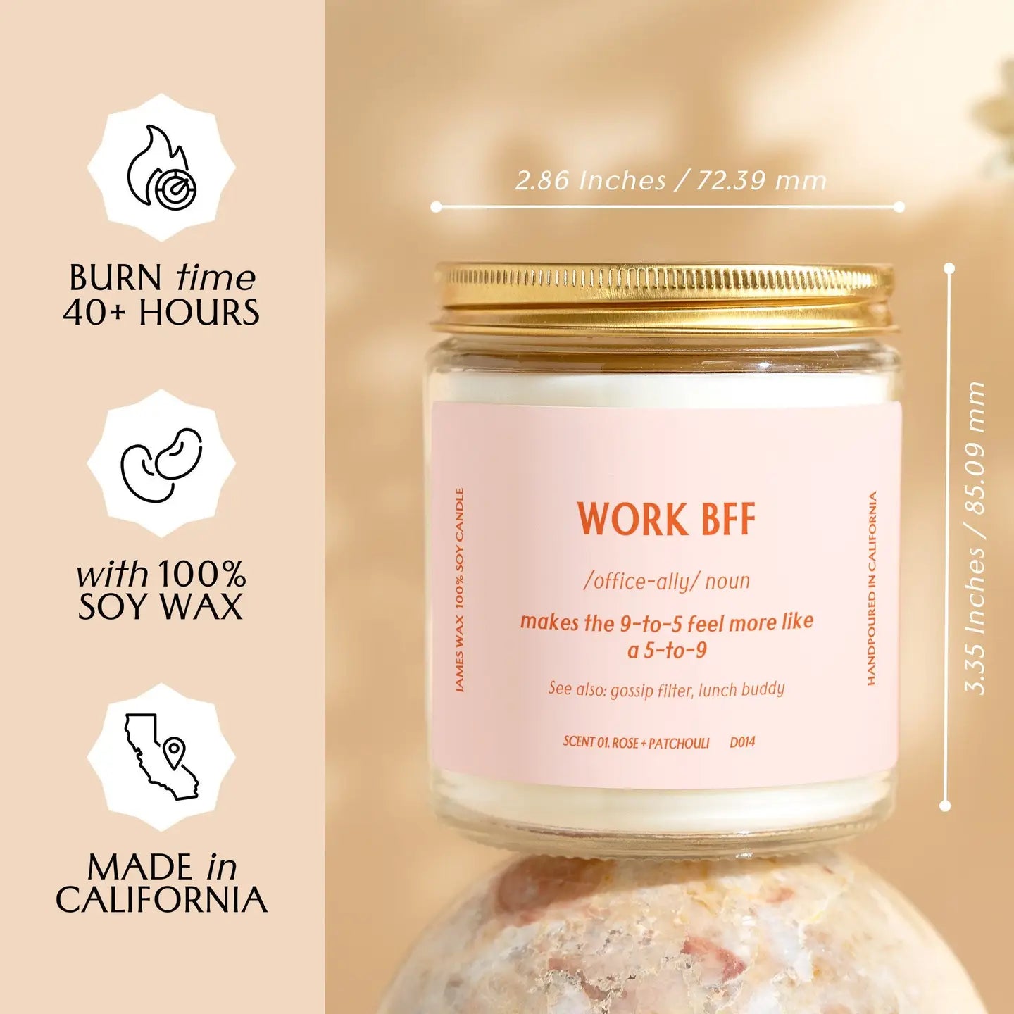 work BFF candle