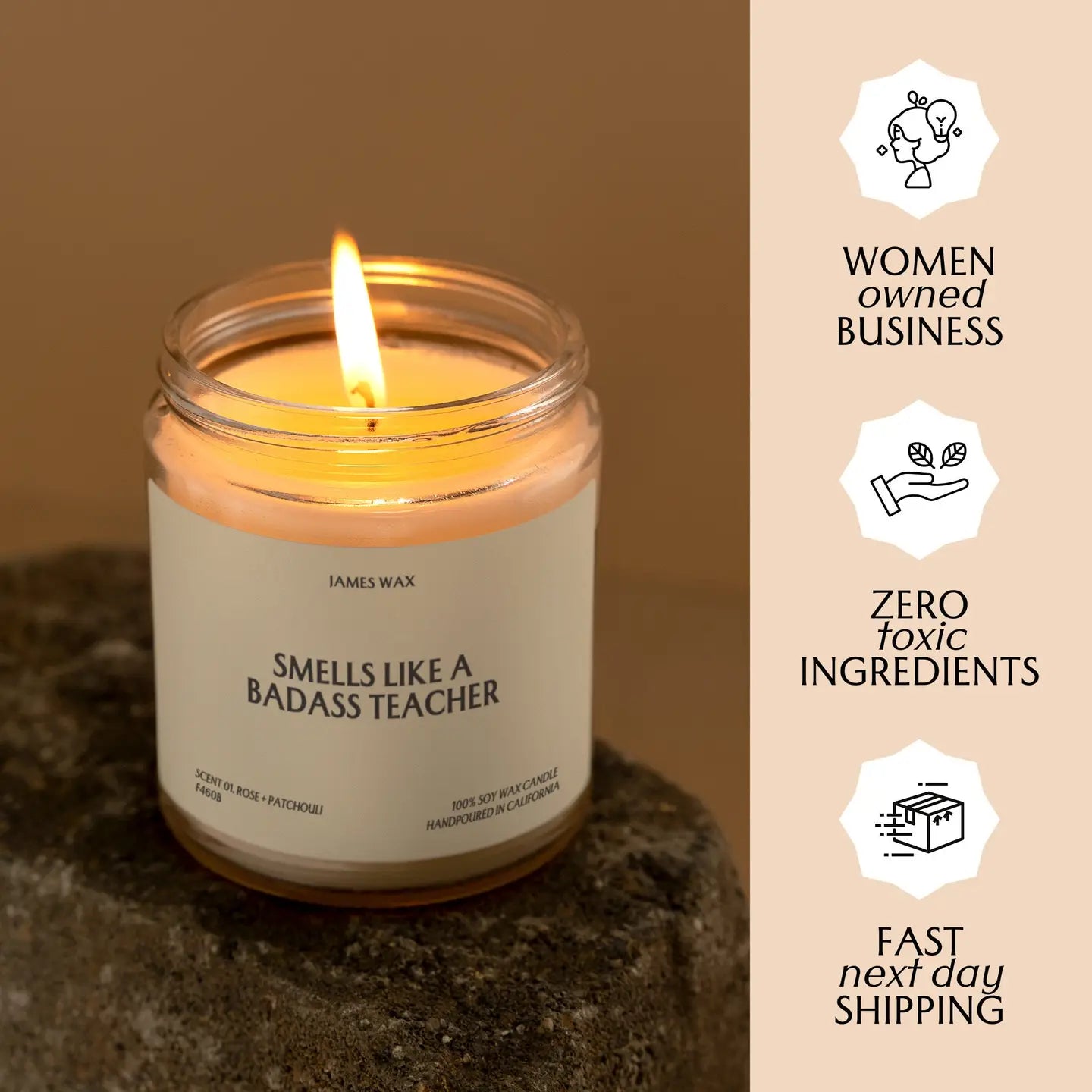badass teacher candle