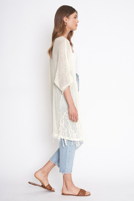 Summer Kimono in neutral cream