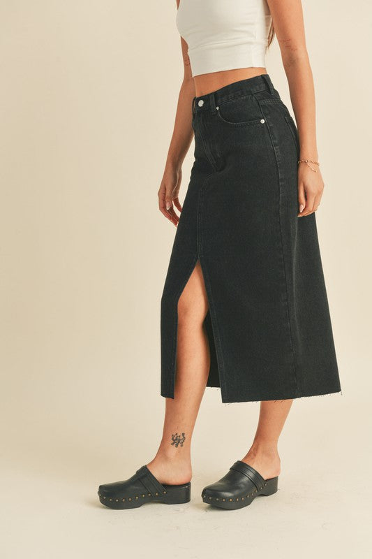 Kat denim skirt in dark wash