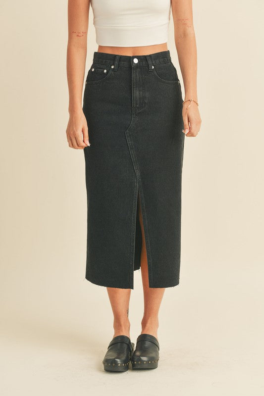 Kat denim skirt in dark wash