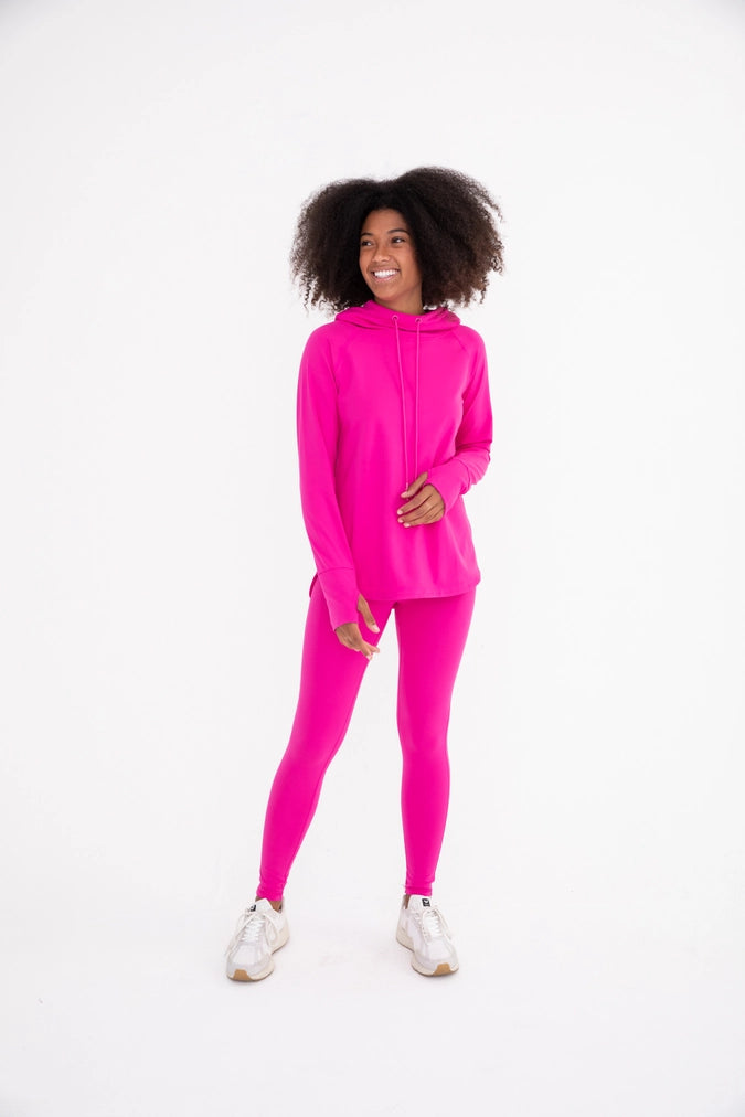 Look Alive hoodie in bright magenta