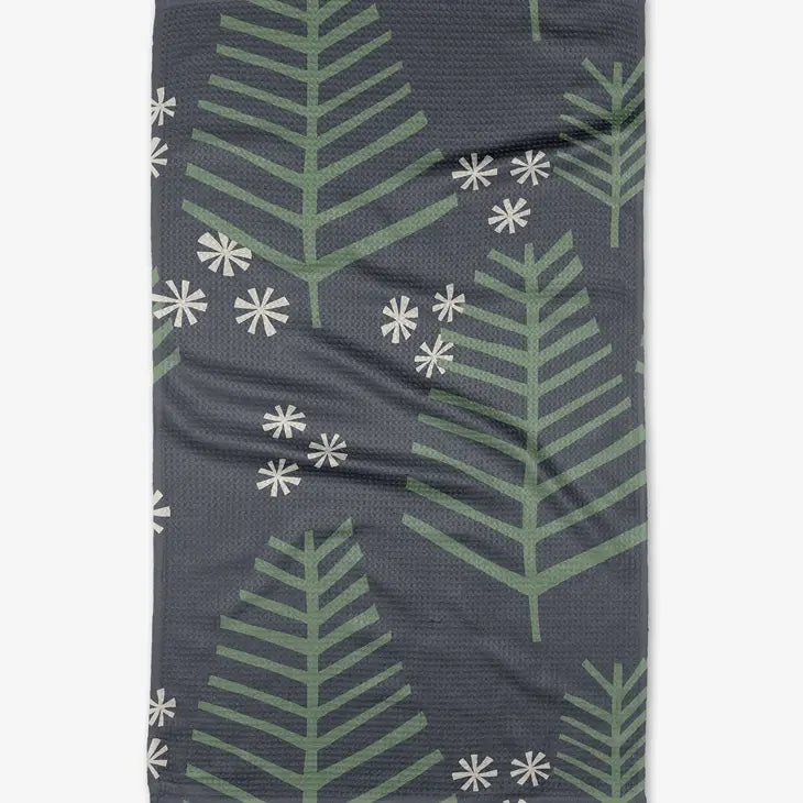 Geometry Tea Towel - Snow Day Trees