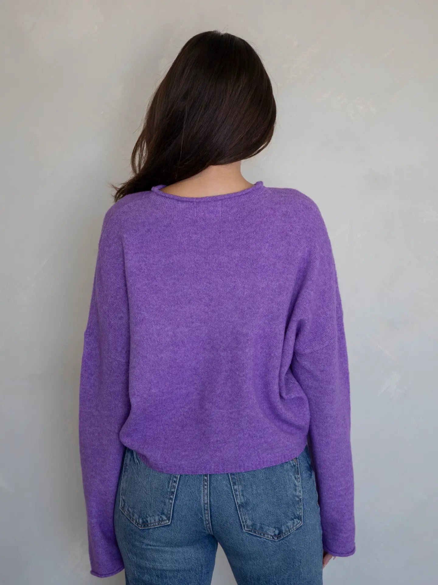 piper cozy cardigan - purple