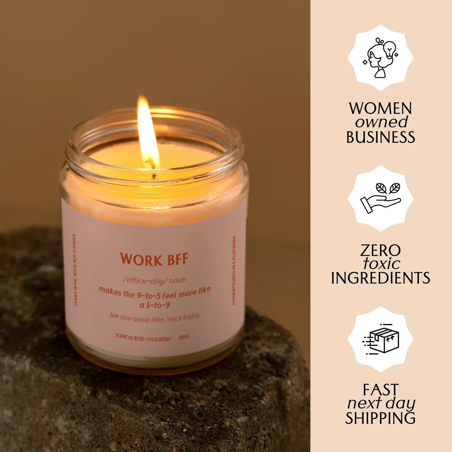 work BFF candle
