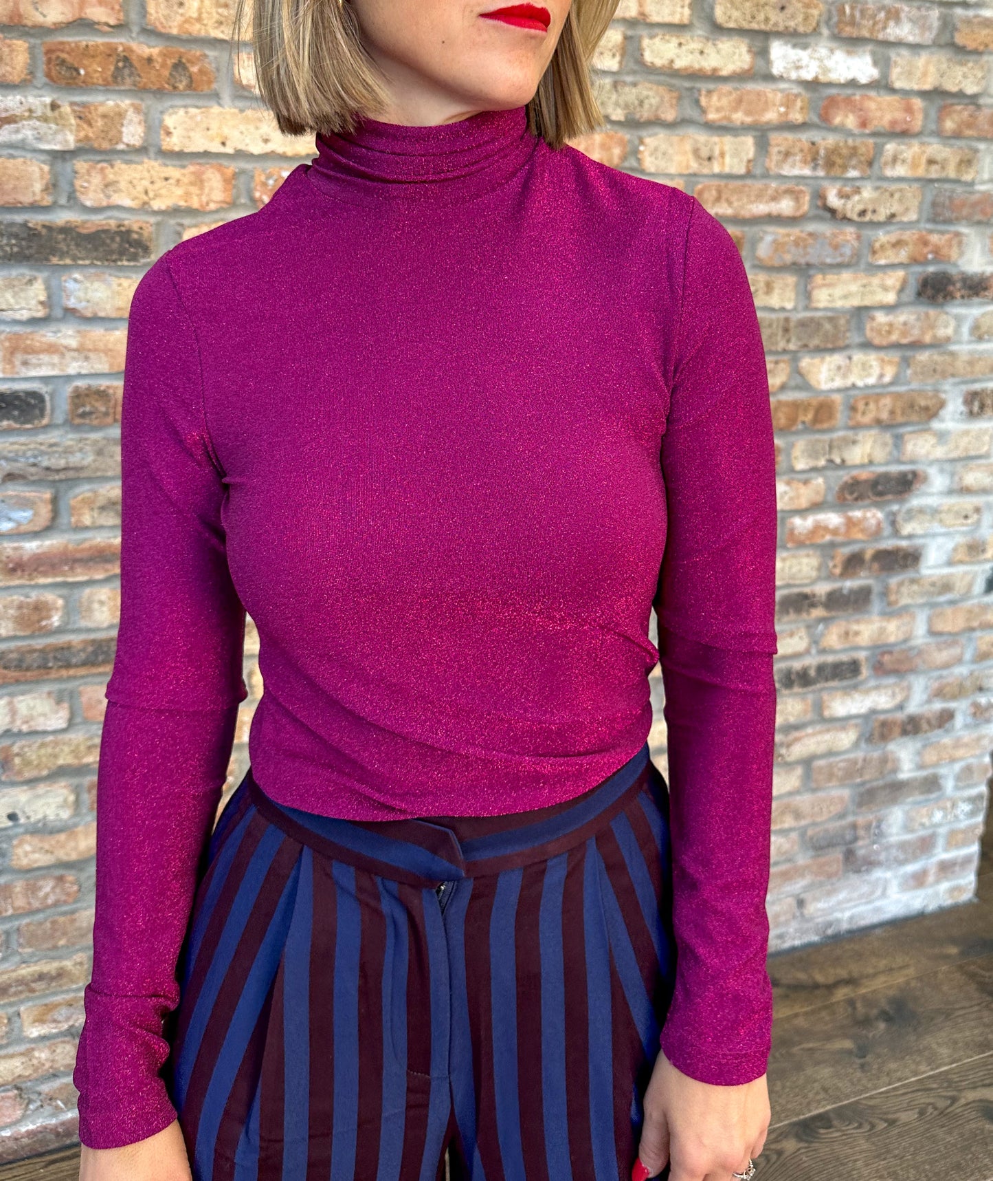 Cali shimmer turtleneck