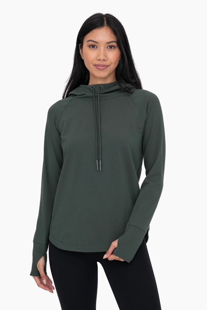 Look Alive hoodie in dark olive