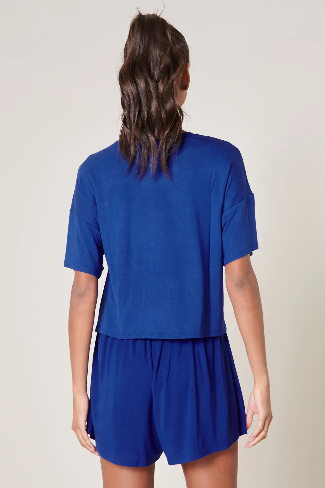 'All Day Every Day' jersey tee in cobalt