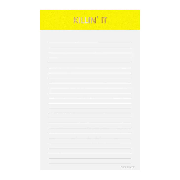 "Killin' It" notepad
