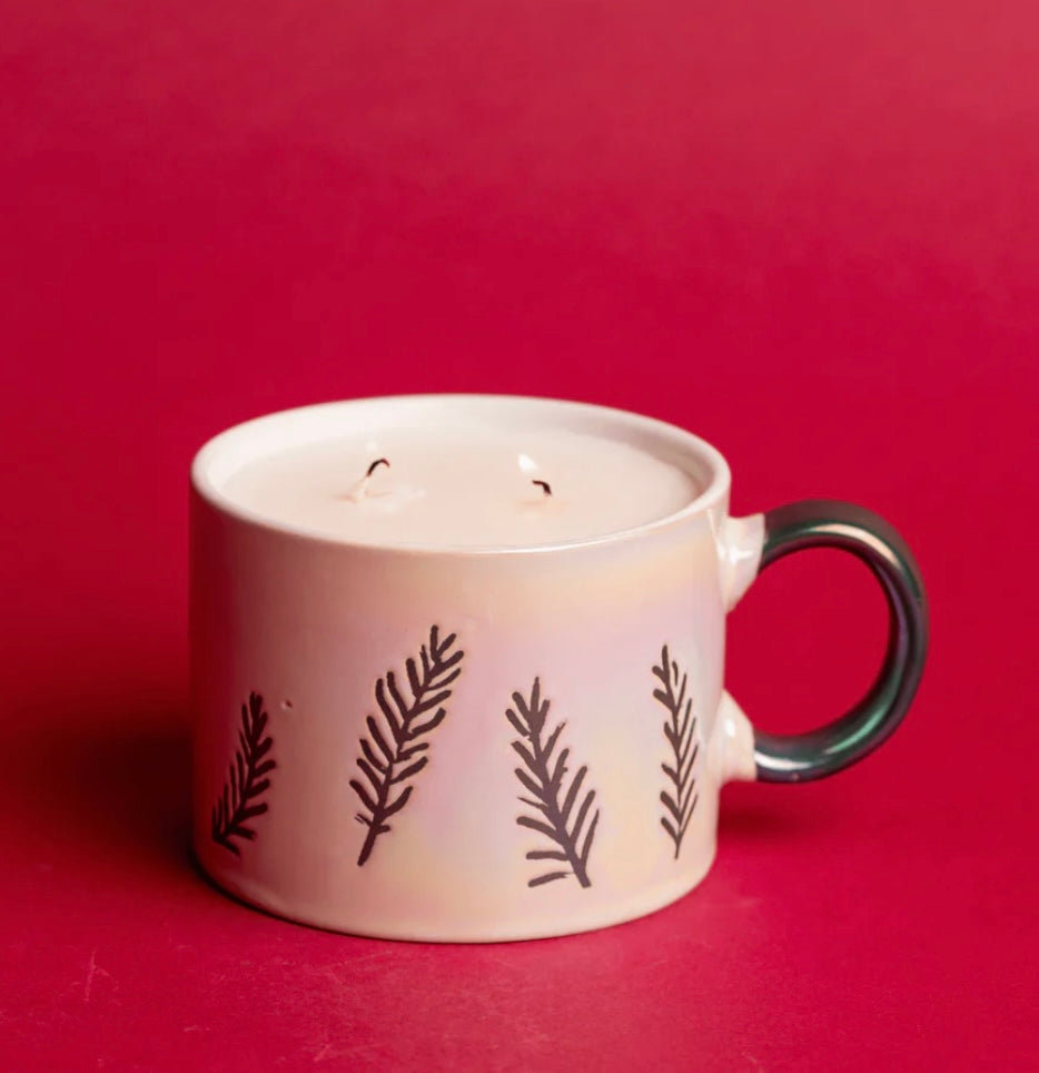 Ceramic white mug - cypress & fir 8oz