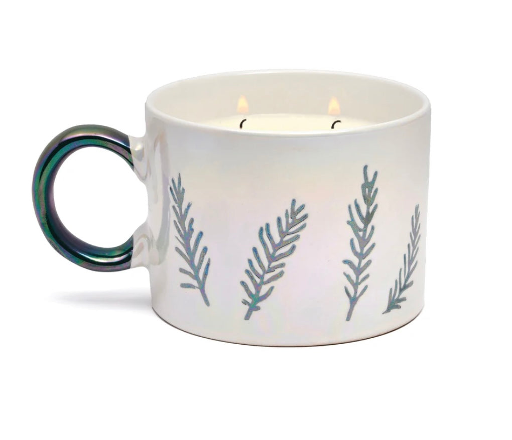 Ceramic white mug - cypress & fir 8oz