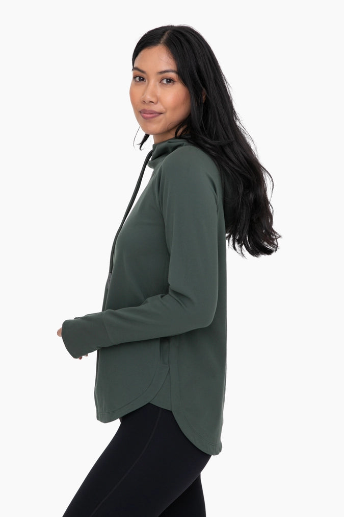 Look Alive hoodie in dark olive