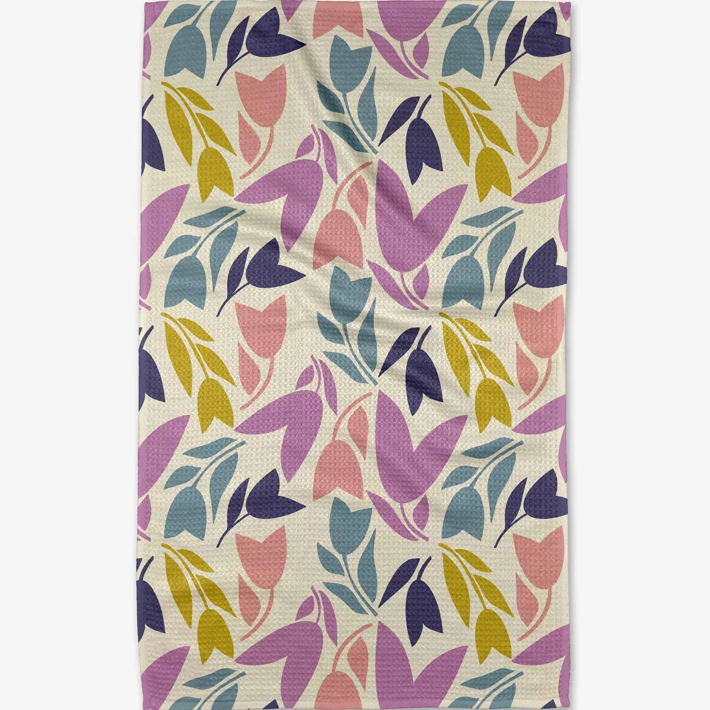 geometry tea towel - tulip tumble
