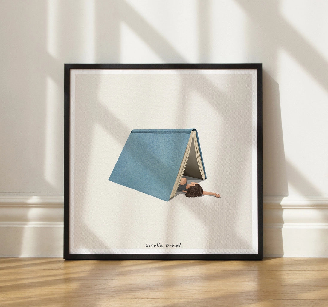 Book Lover print by Giselle Dekel