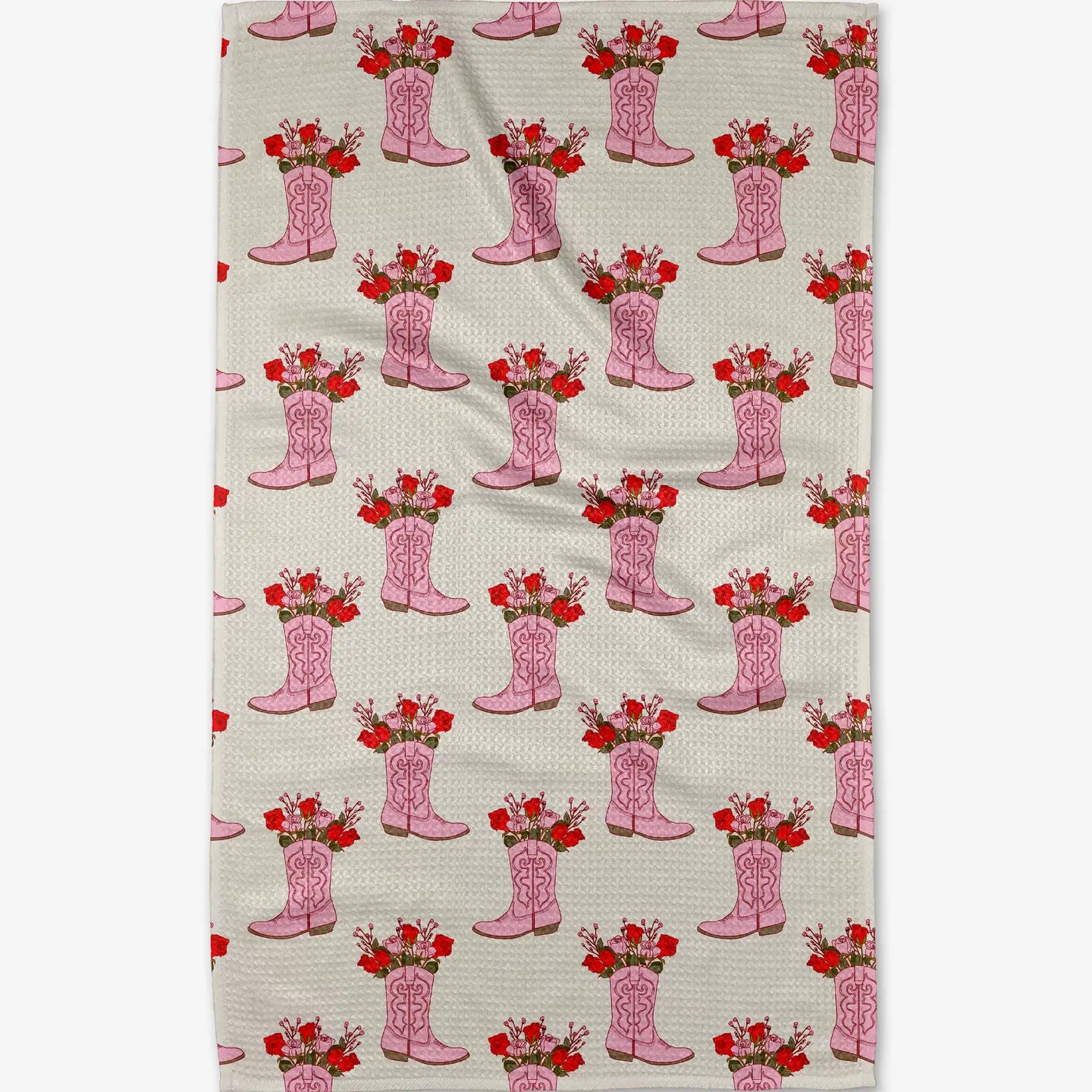 geometry tea towel - cowgirl boots