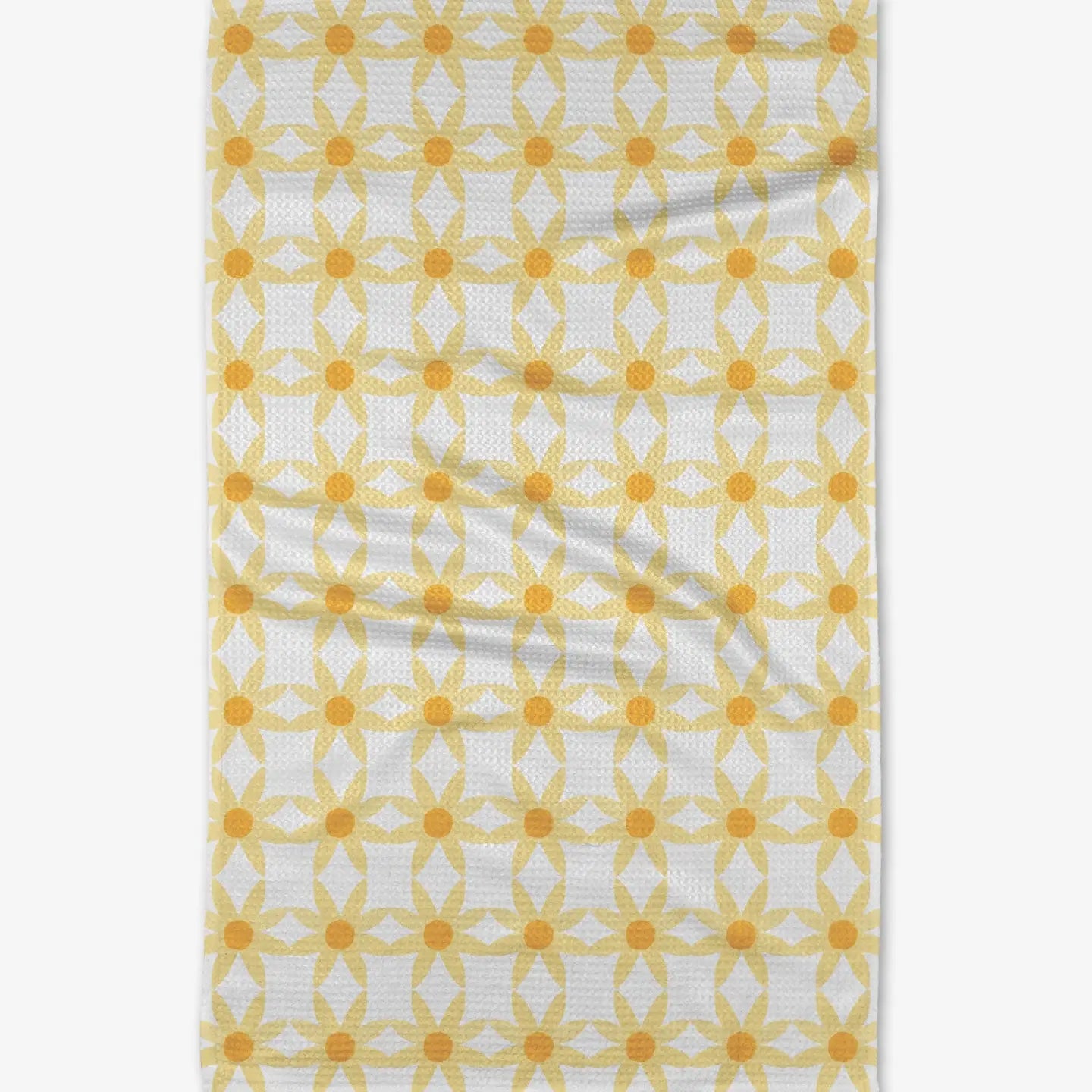 geometry tea towel - daisies