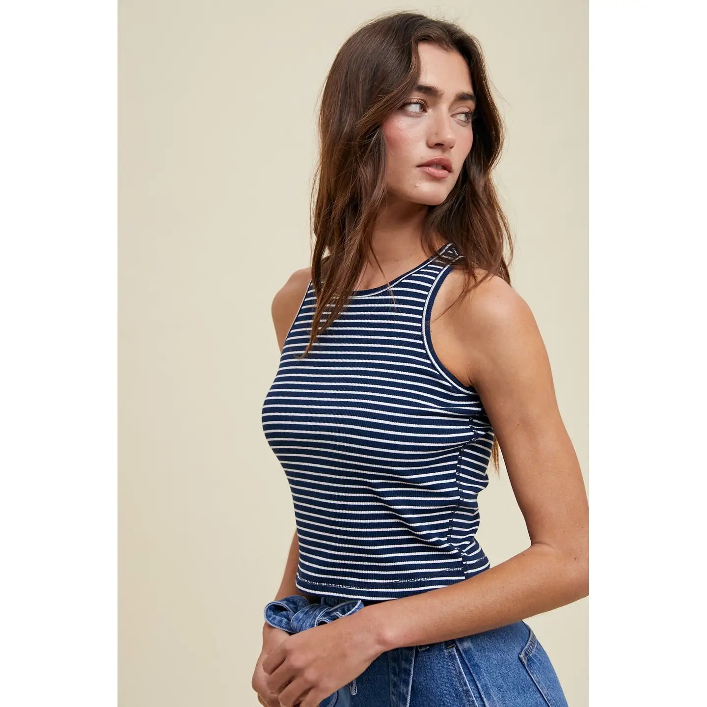 jessie striped top - navy