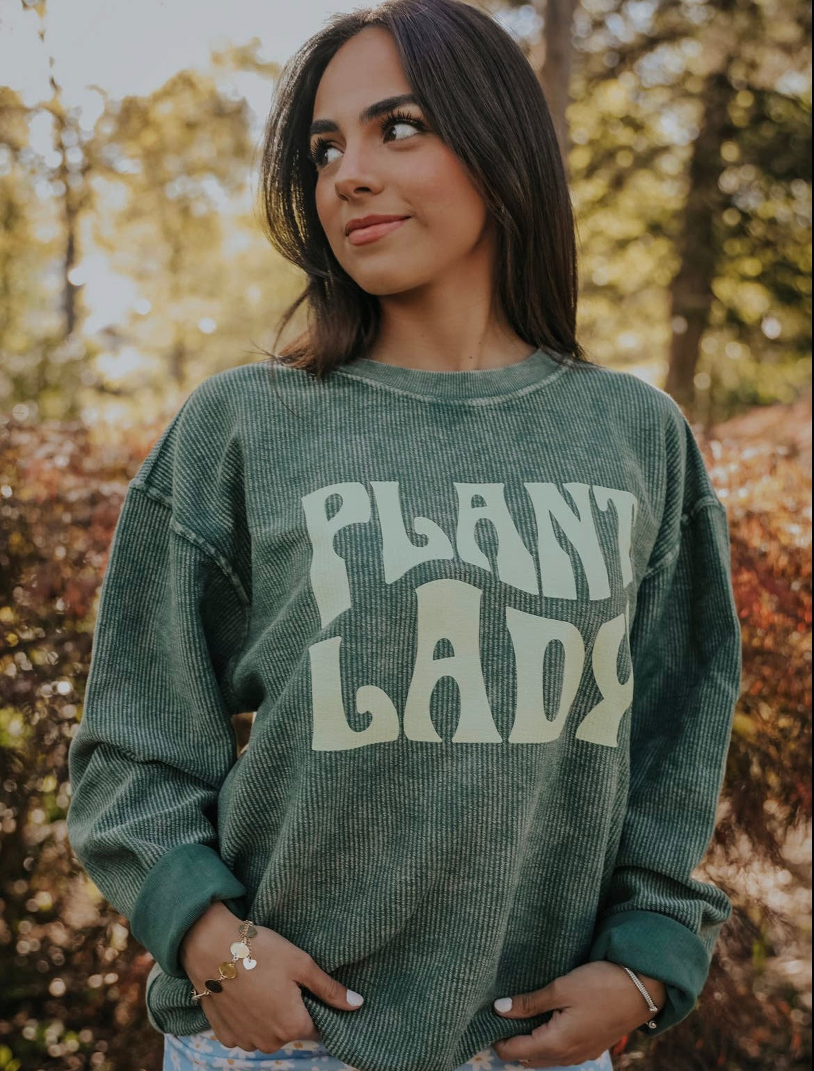 Plant Lady oversized corded sweatshirt