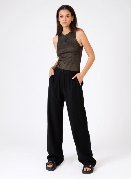 SARI straight leg pants in black