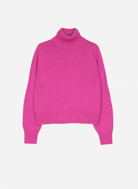Fiona vibrant turtleneck in fushia