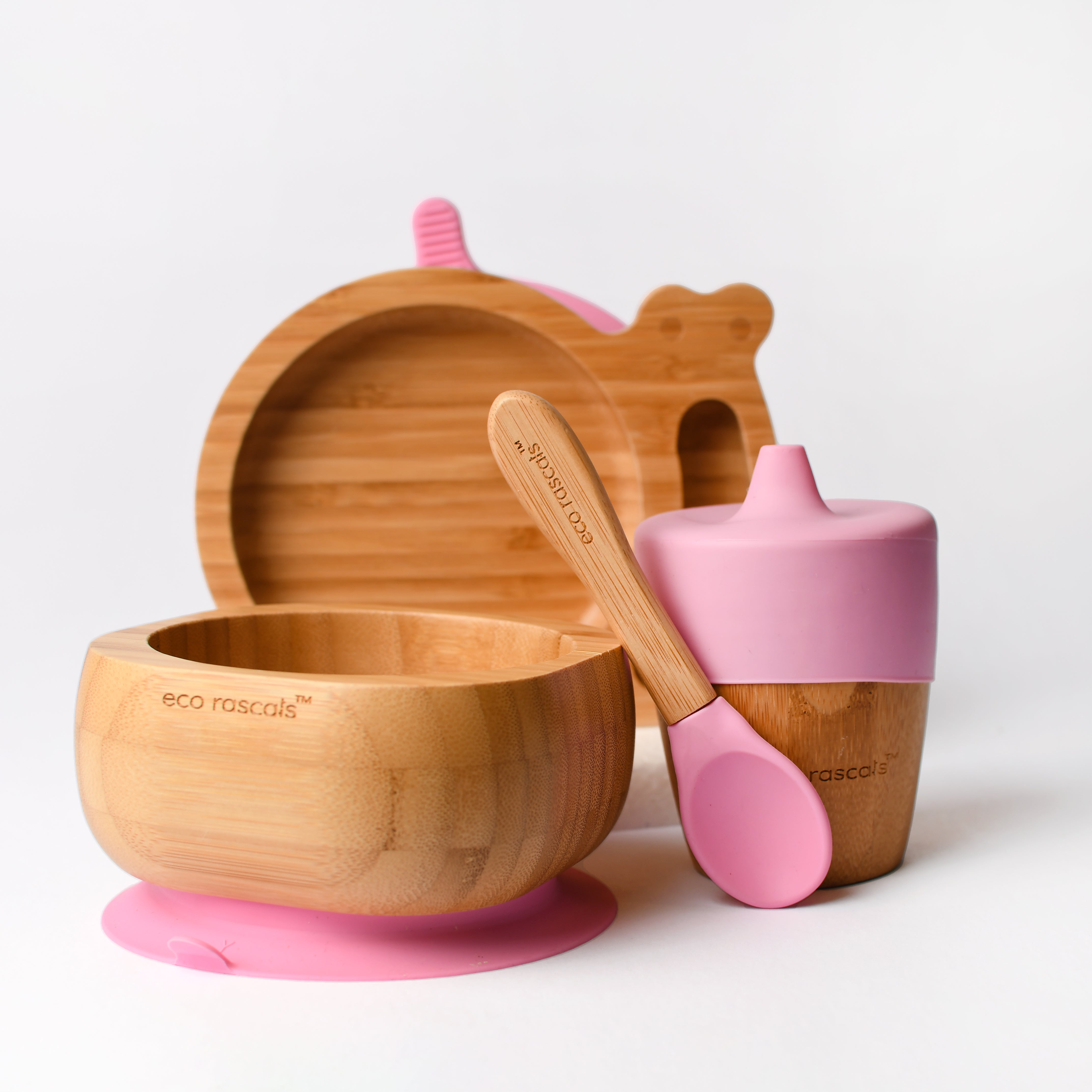 snail bamboo kids dinner set