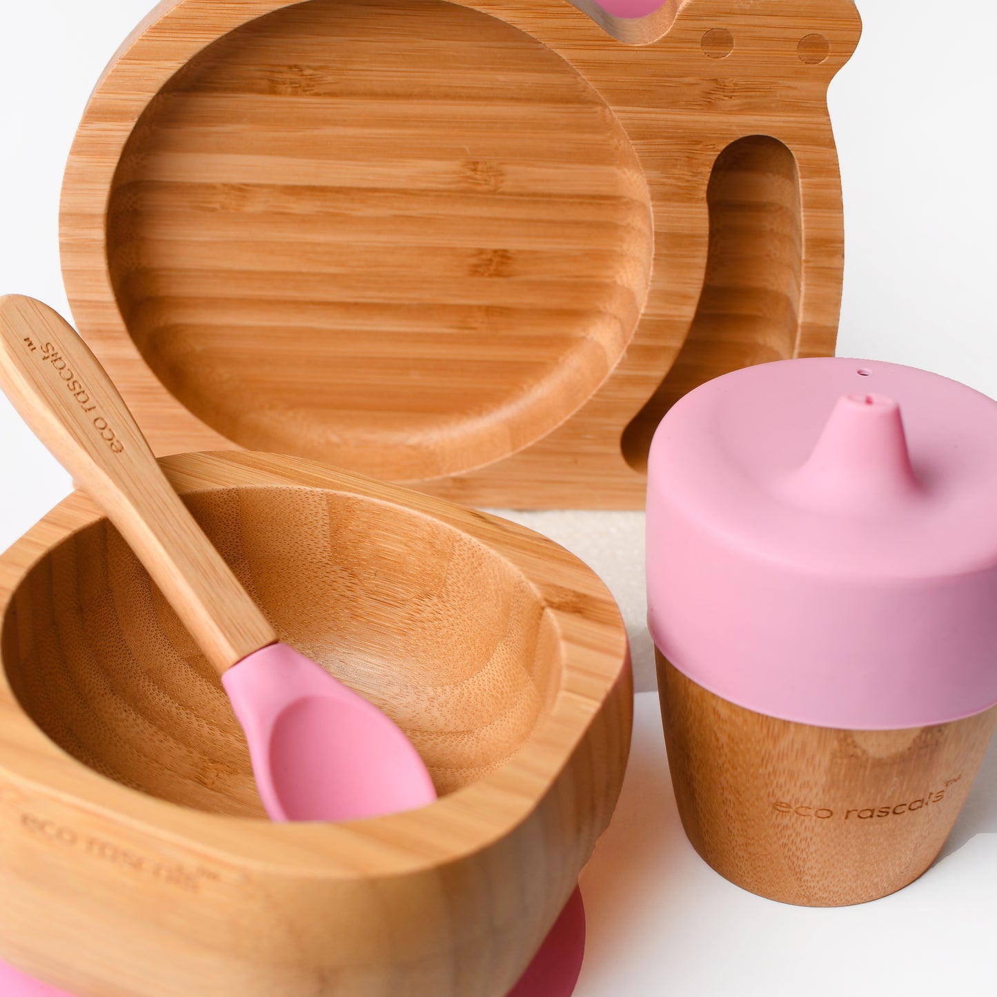 Snail bamboo kids dinner set