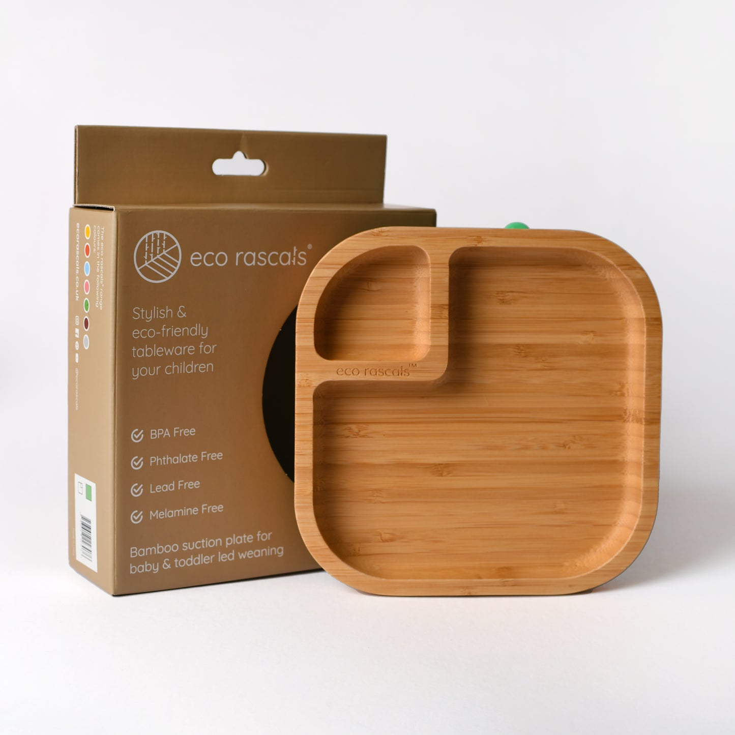 Bamboo square kids plate