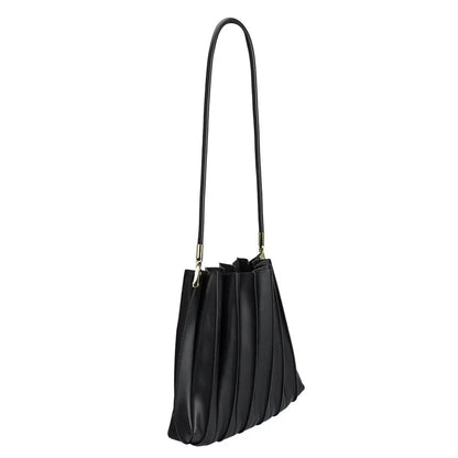 carrie pleated vegan leather bag by melie bianco