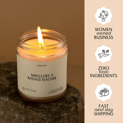 badass teacher candle