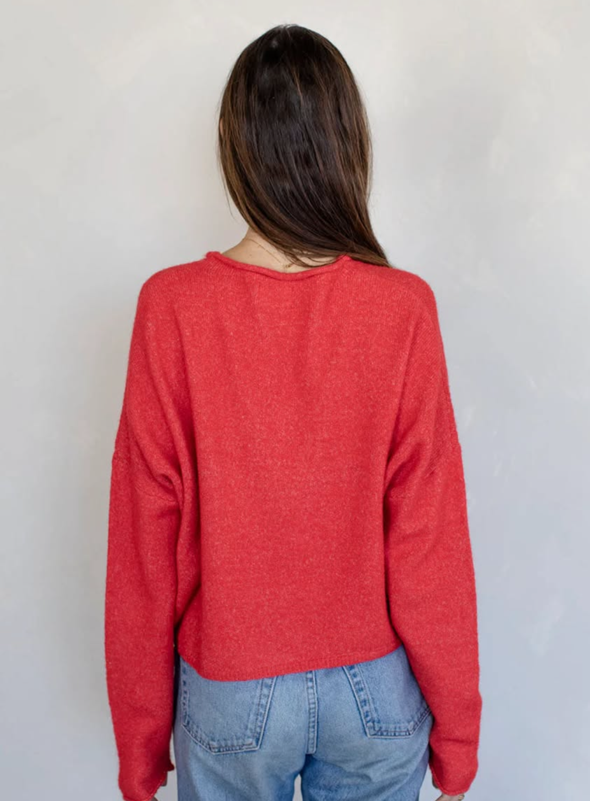 piper cozy cardigan - red