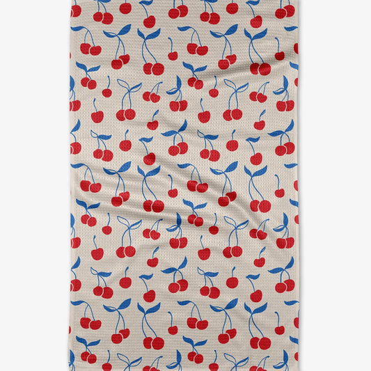 geometry tea towel - very cherry