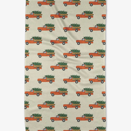 geometry tea towel - holiday truck