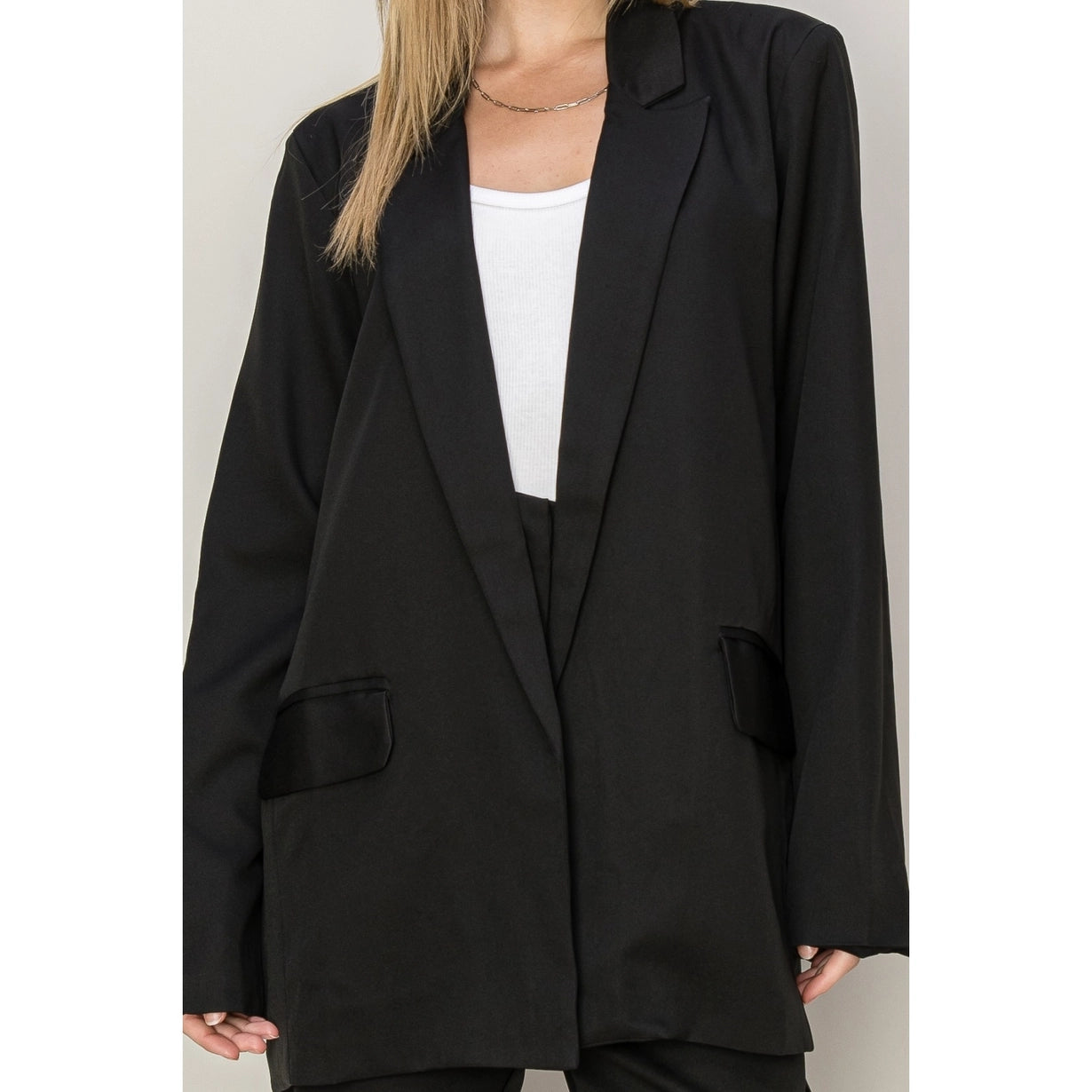 bianca oversized blazer - black