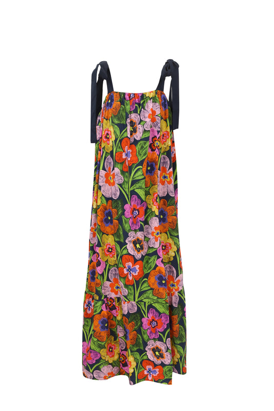 cylia woven floral maxi dress