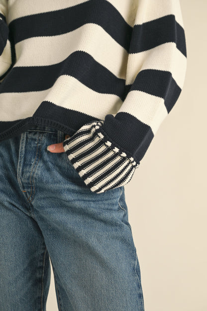 jess striped sweater