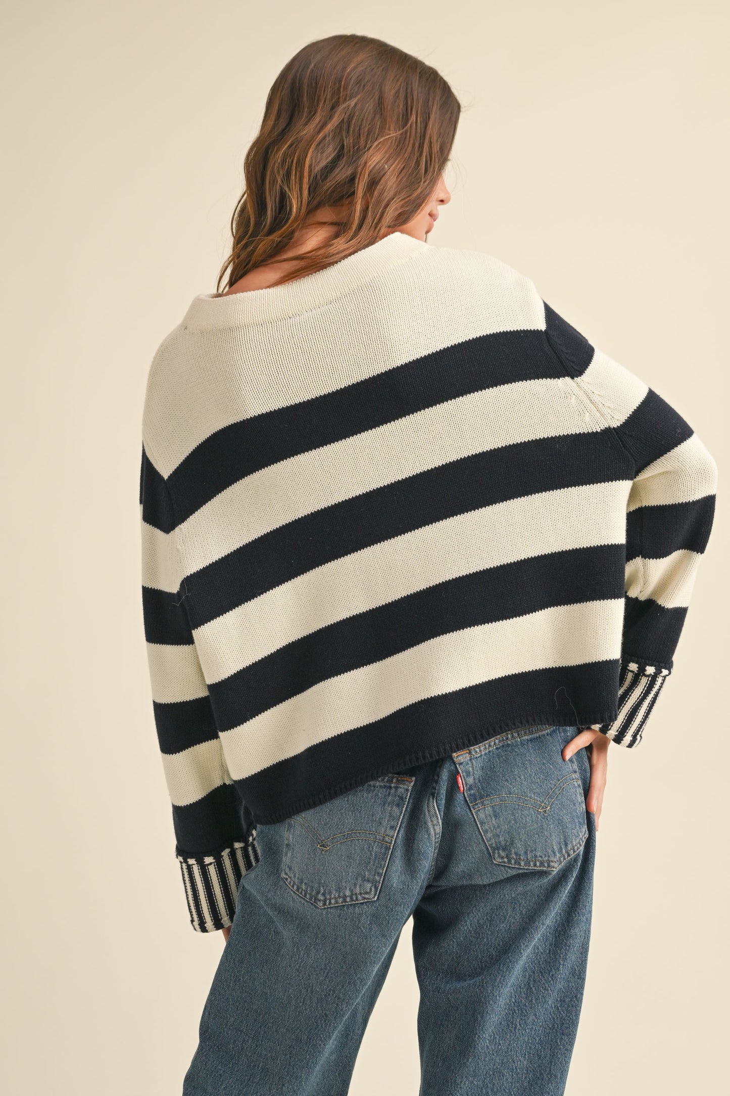 jess striped sweater