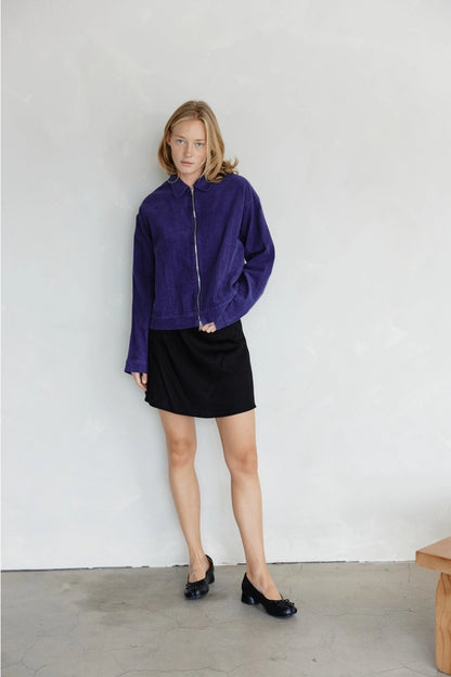 hayden relaxed corduroy jacket - dark purple