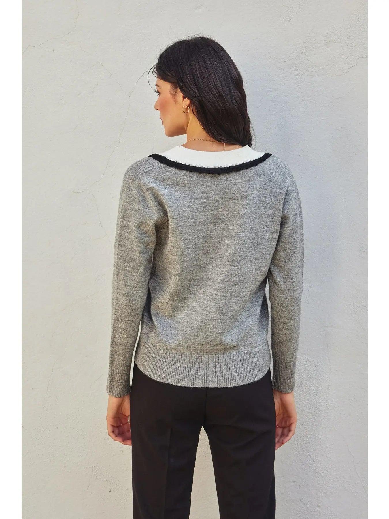 shawn v neck prep sweater