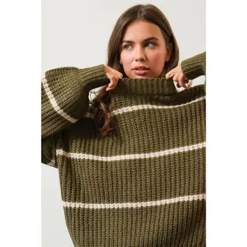 kay super soft olive knit sweater