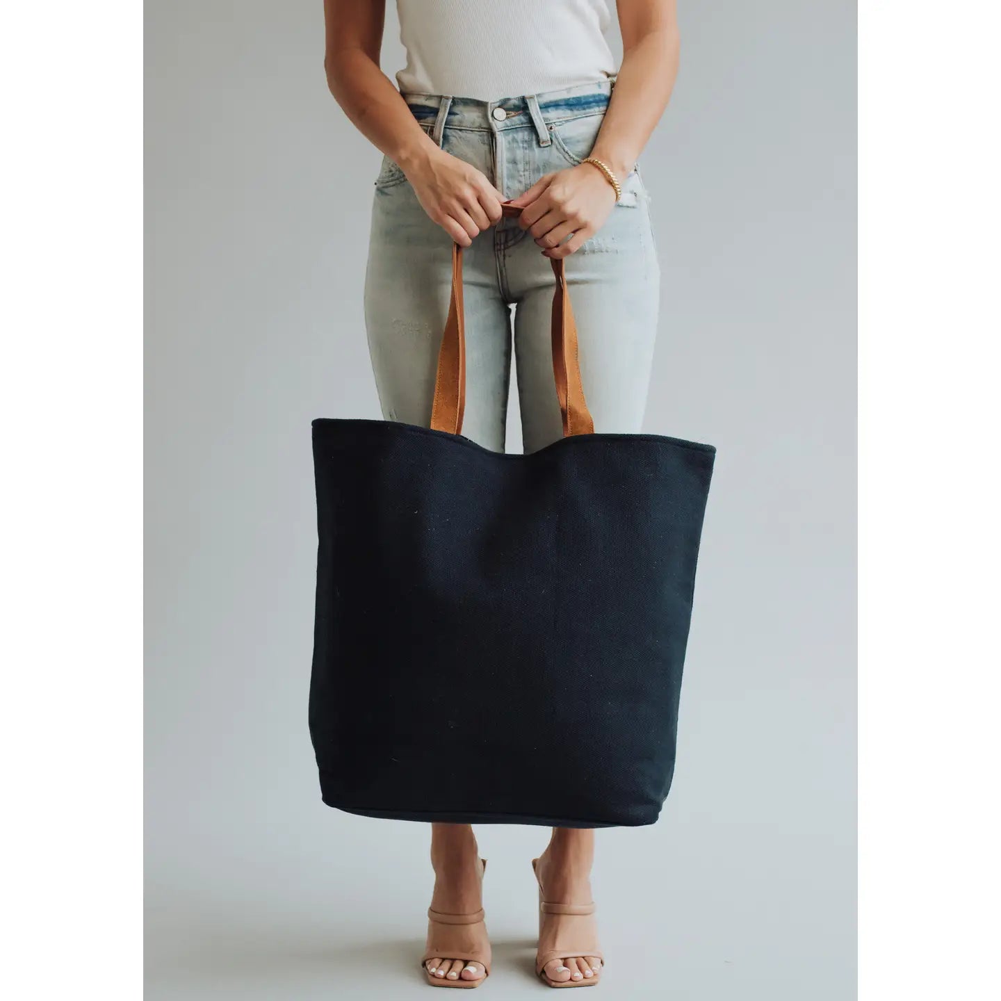 drink on the lake tote - navy