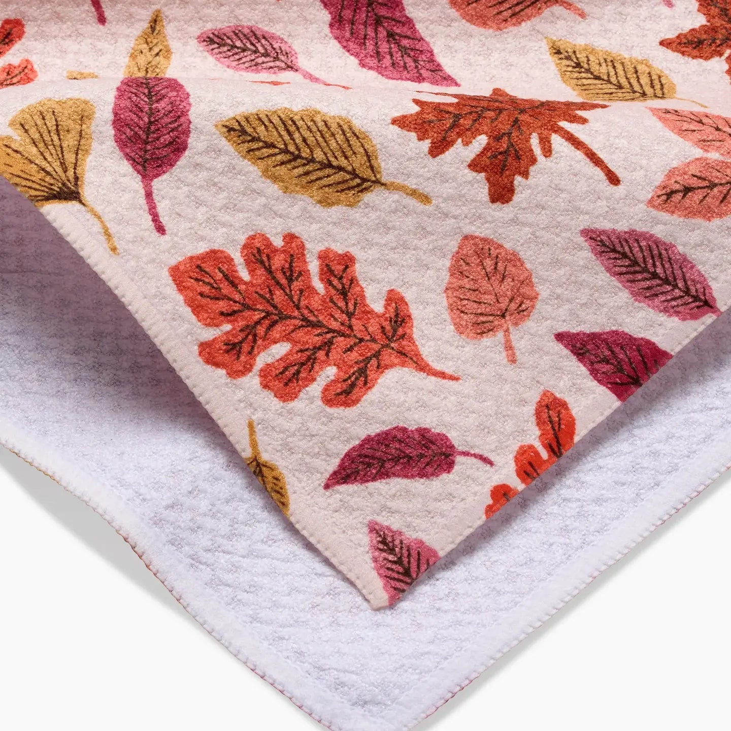 geometry tea towel - fall leaves