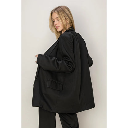 bianca oversized blazer - black