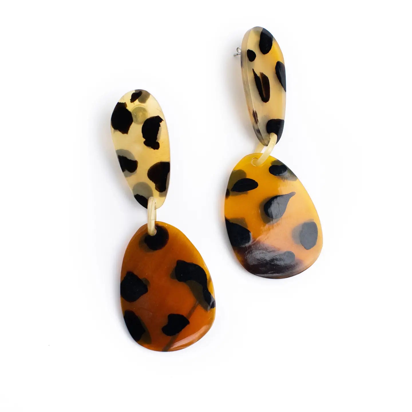 tortoise teardrop earrings