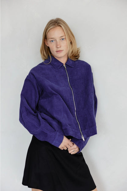 hayden relaxed corduroy jacket - dark purple