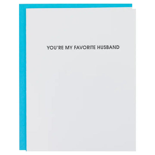 you're my favorite husband card