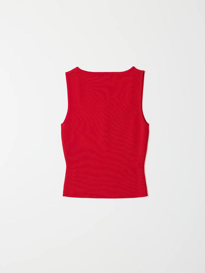 kerrigan sleeveless tank - cherry red