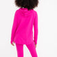 Look Alive hoodie in bright magenta