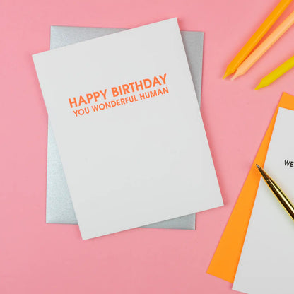 birthday wonderful human card