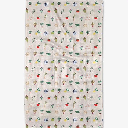 geometry tea towel - fresh produce