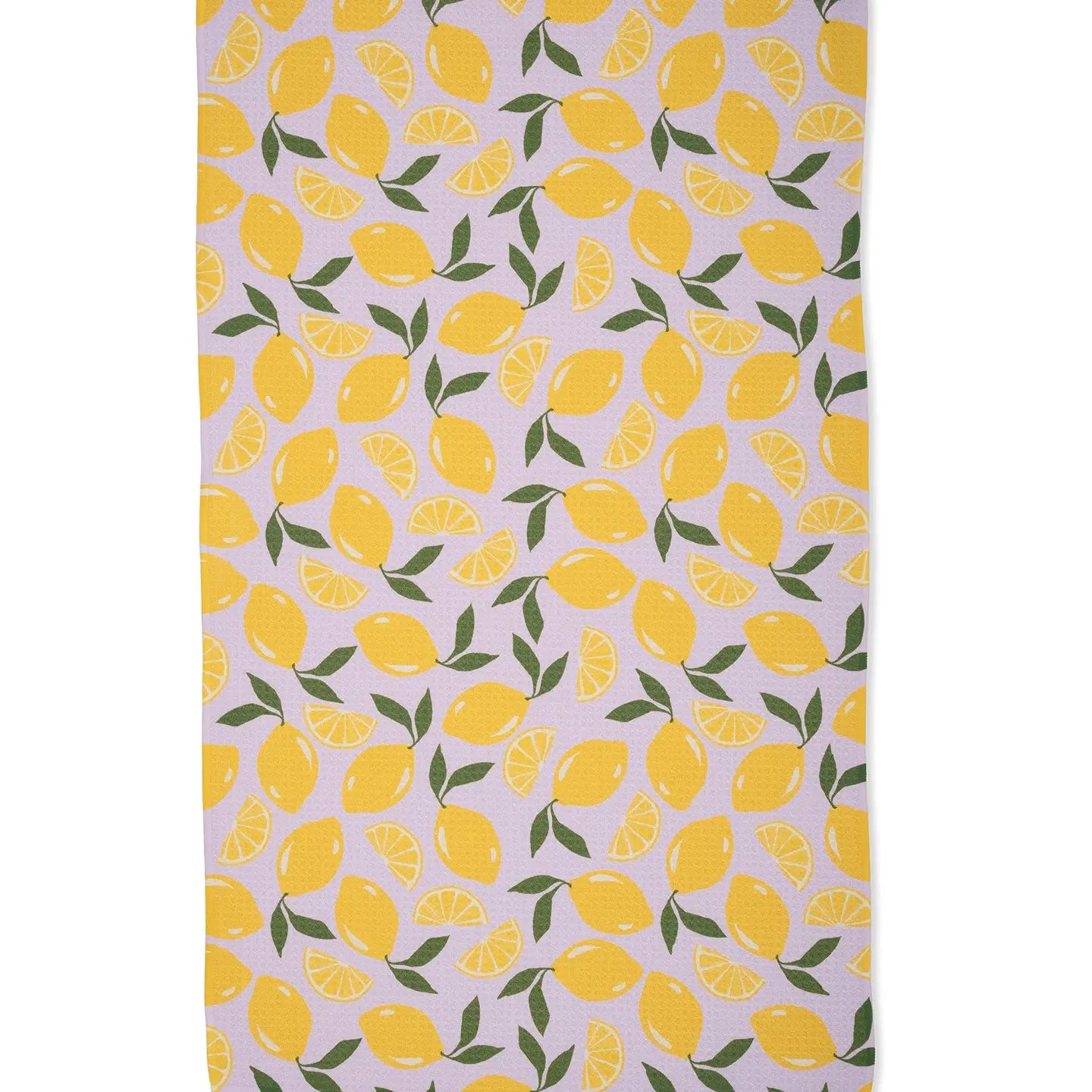 geometry tea towel - sweet lemon